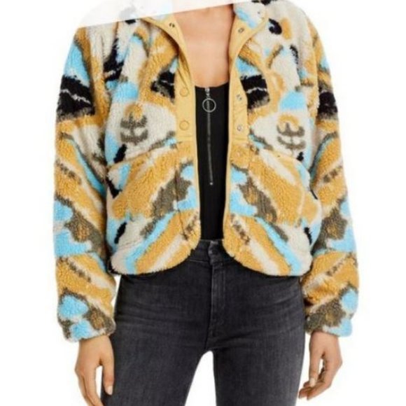 Hit The Slopes Printed Fleece Jacket Small - Picture 1 of 5